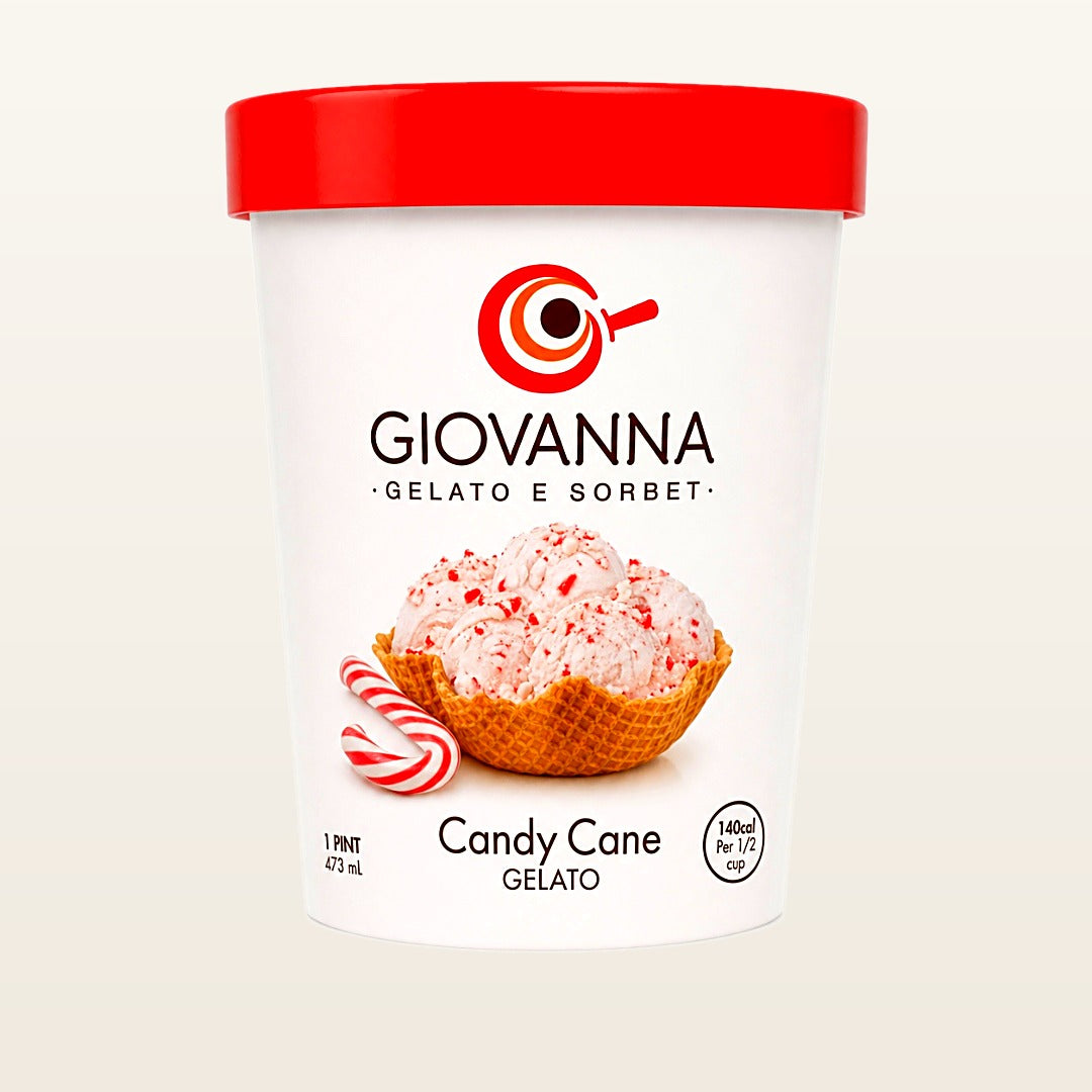 Giovanna Candy Cane Gelato 1 pint container