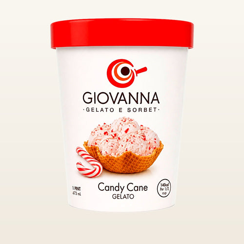 Giovanna Candy Cane Gelato 1 pint container