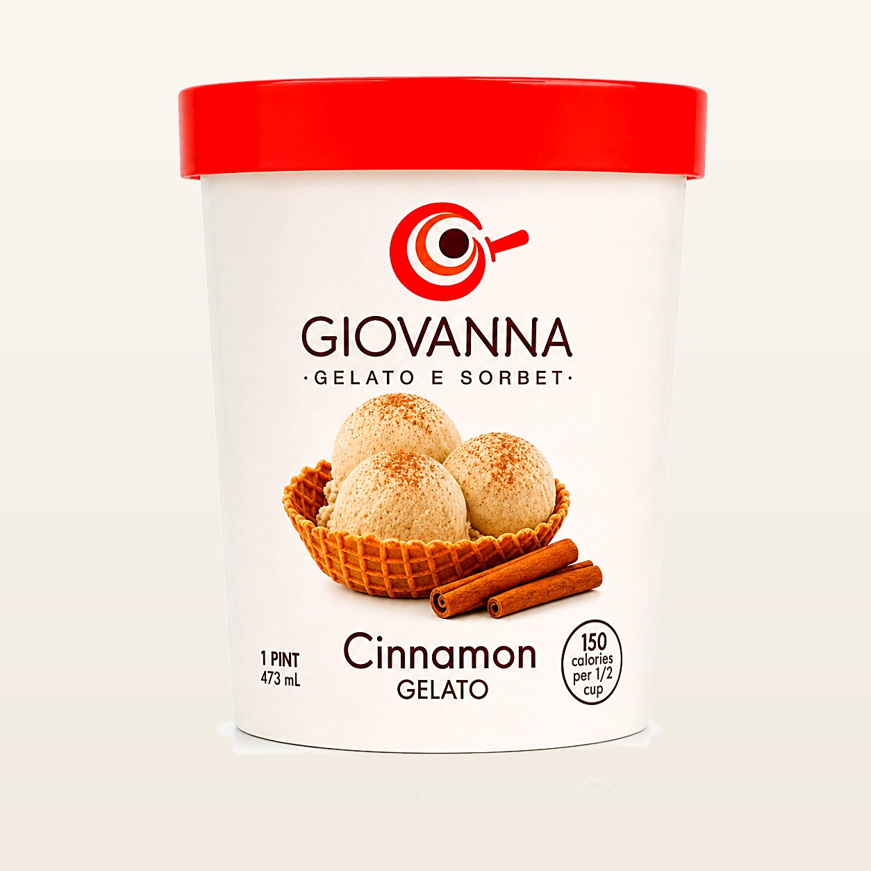 Giovanna Cinnamon Gelato 1 pint container