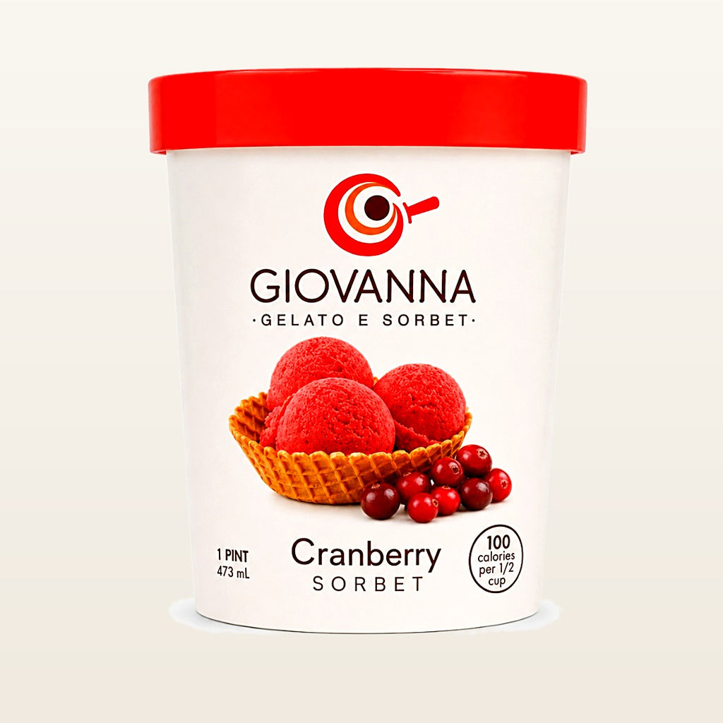 Giovanna Cranberry Sorbet 1 pint container