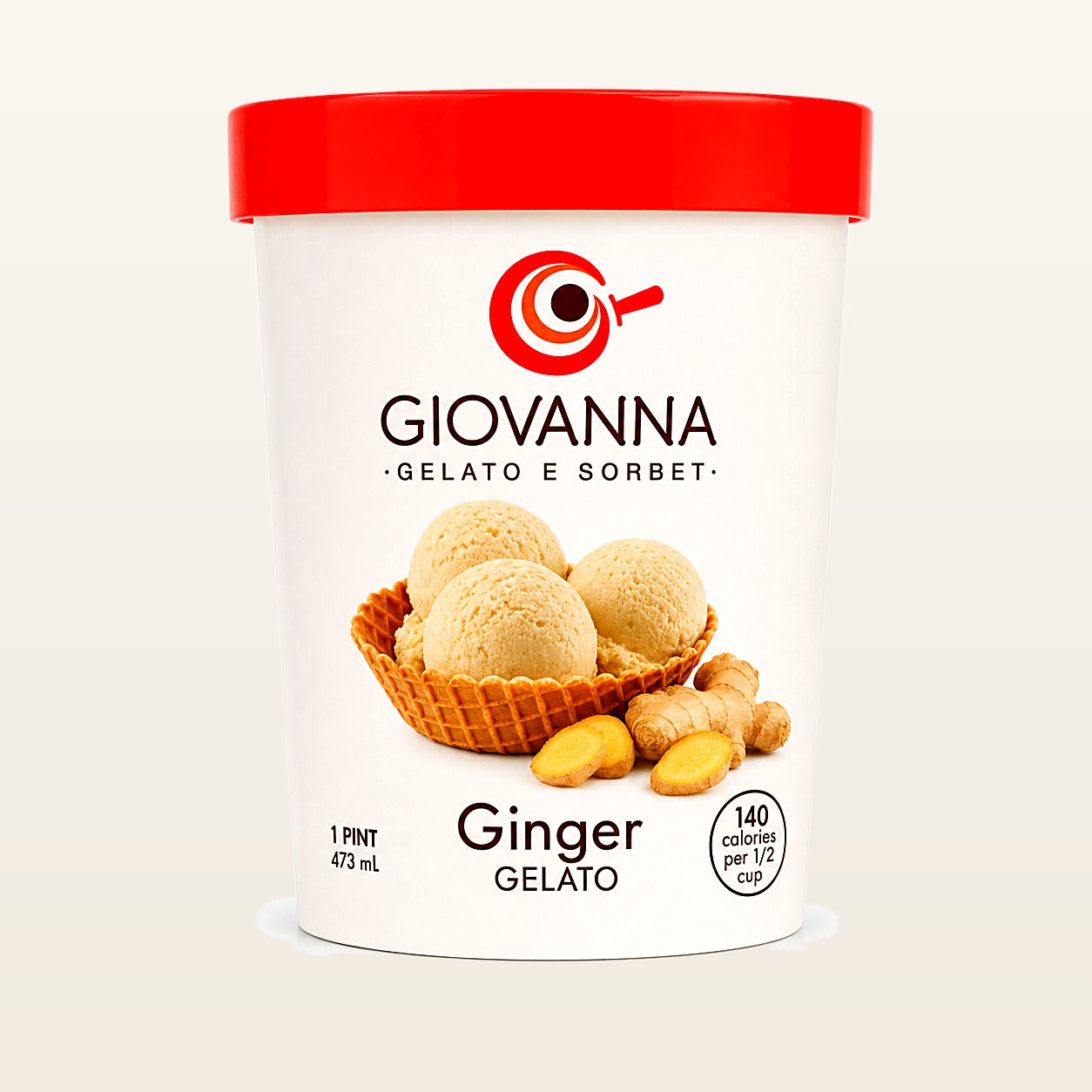 Giovanna Ginger Gelato 1 pint container