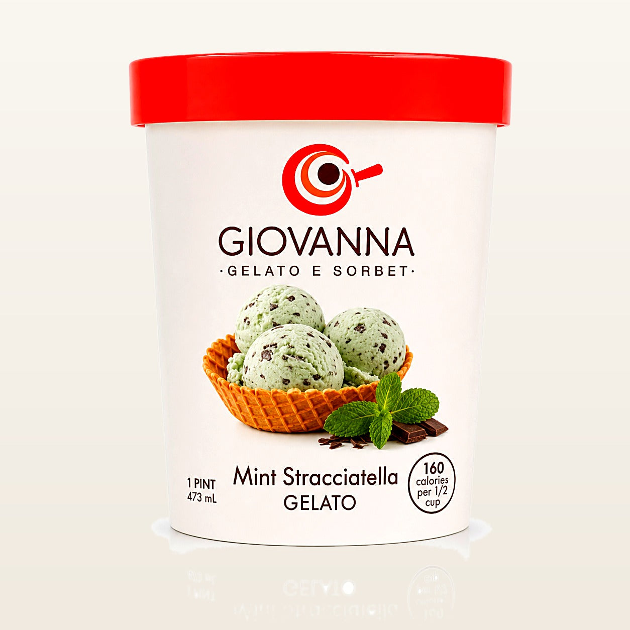 Giovanna Mint Stracciatella Gelato 1 pint container