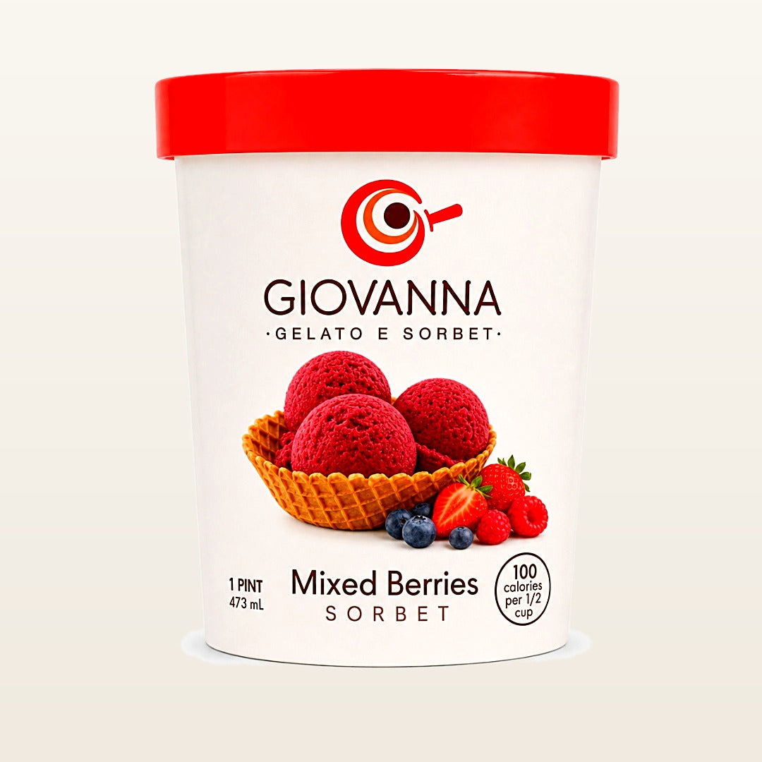 Giovanna Mixed Berries Sorbet 1 pint container