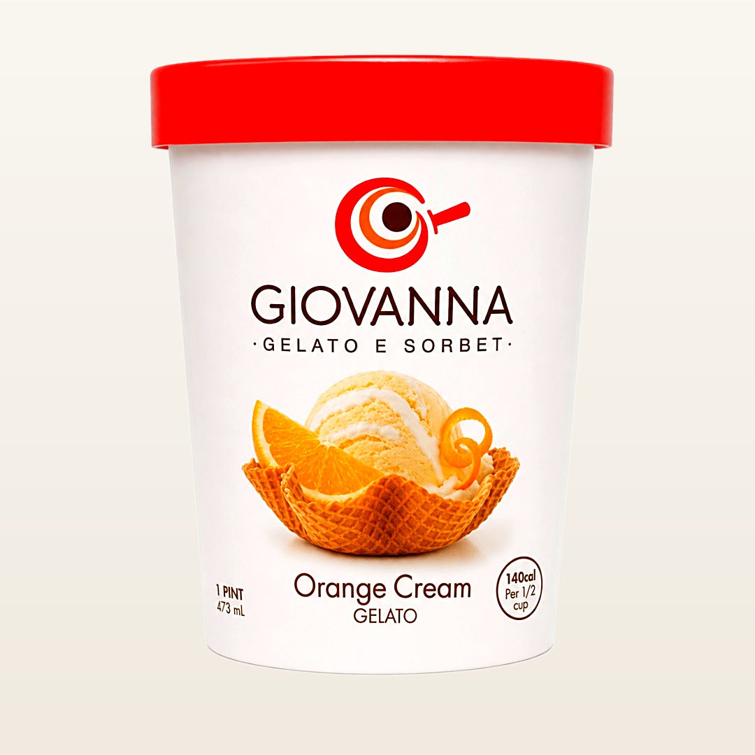 Giovanna Orange Cream Gelato 1 pint container