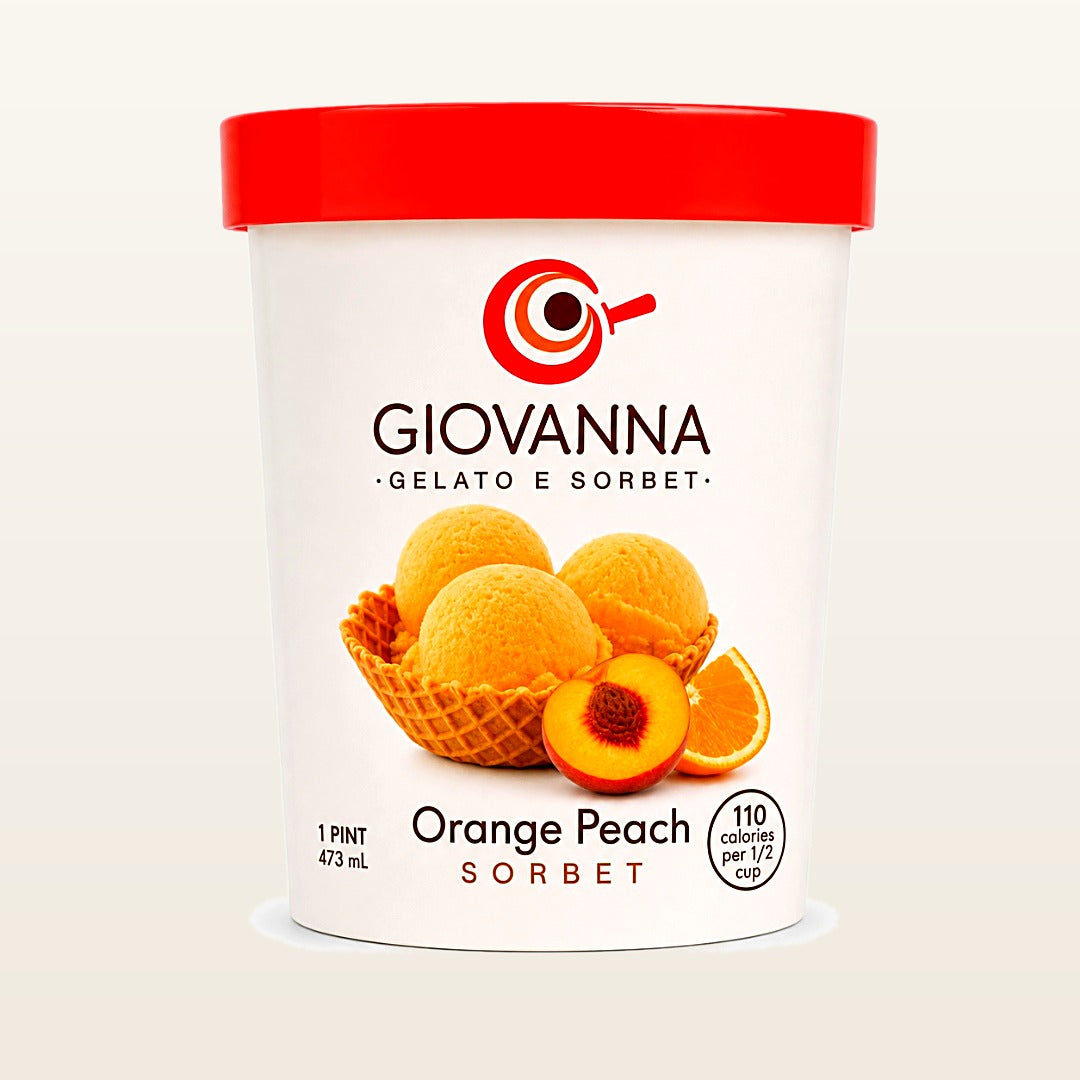 Giovanna Orange with Peaches Sorbet 1 pint container