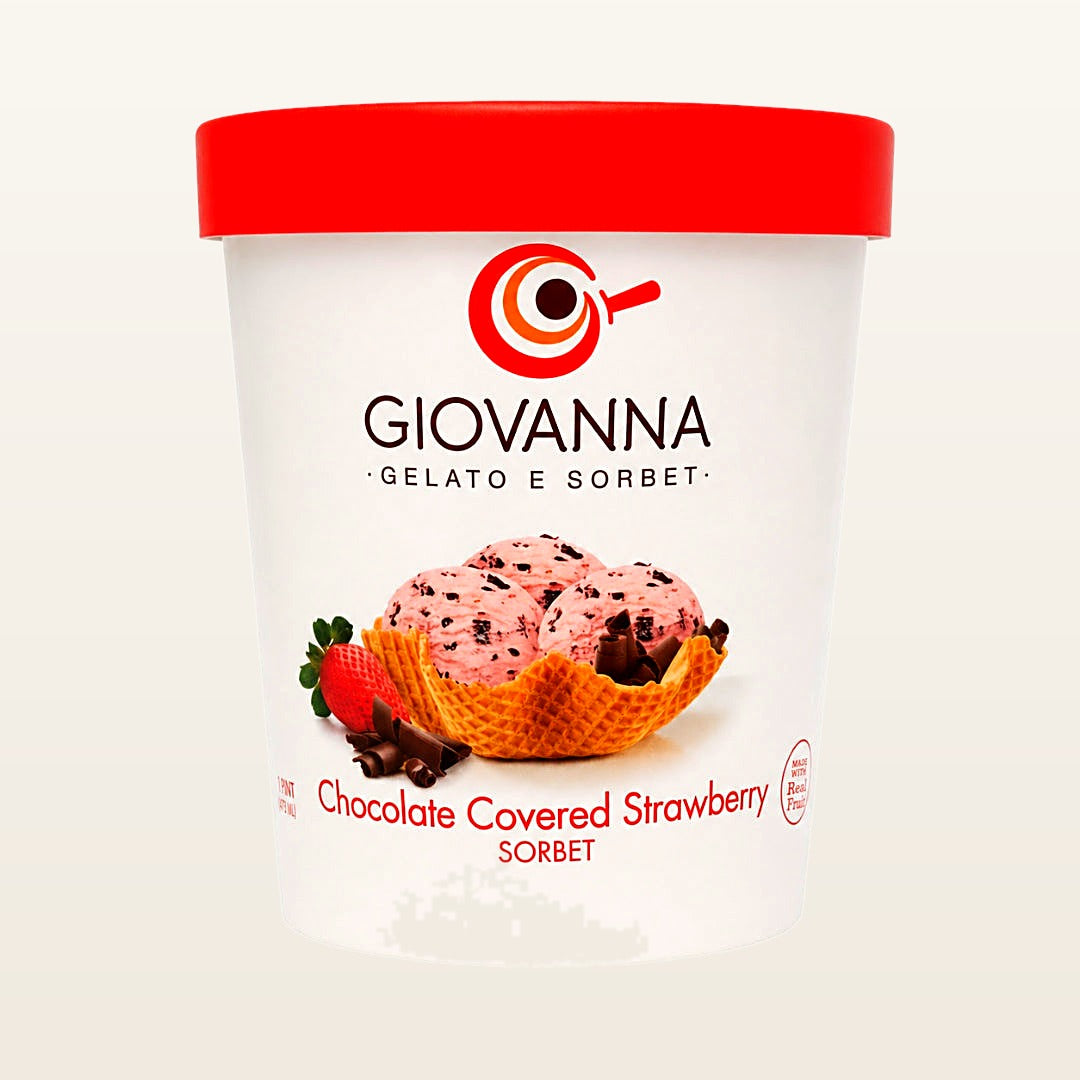 Giovanna Strawberry Chocolate Sorbet 1 pint container