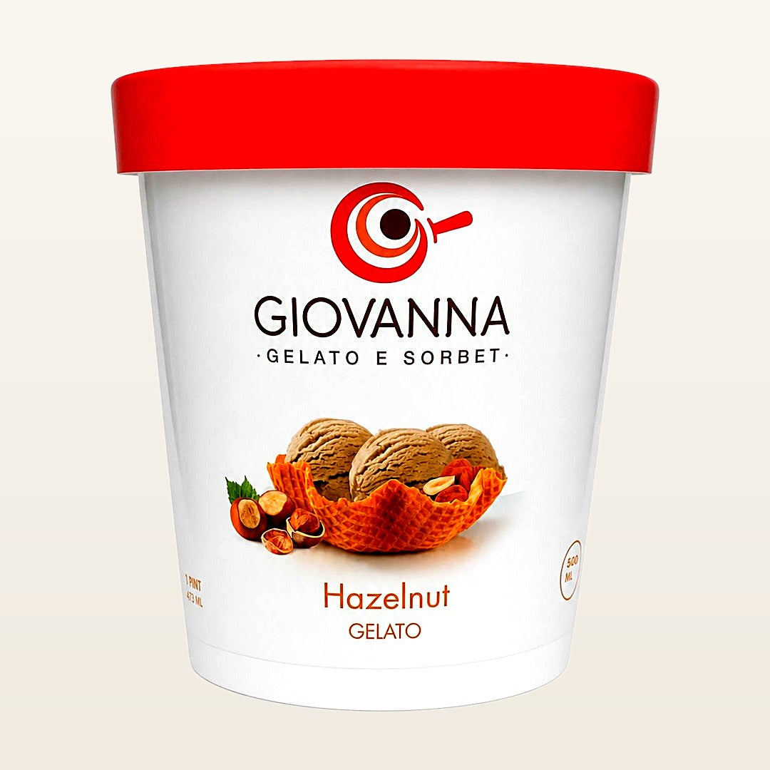 Giovanna Hazelnut Gelato 1 pint container