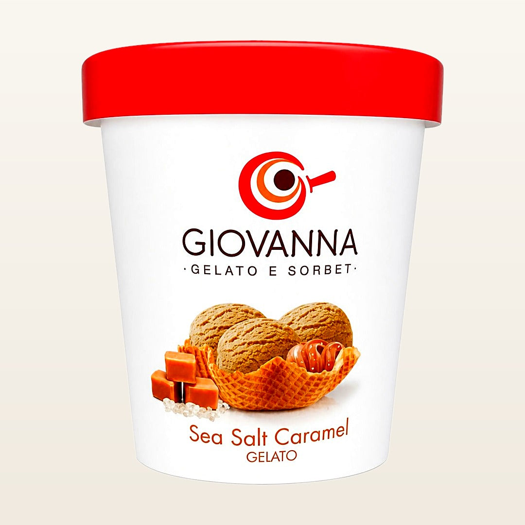 Giovanna Sea Salt Caramel Gelato 1 pint container